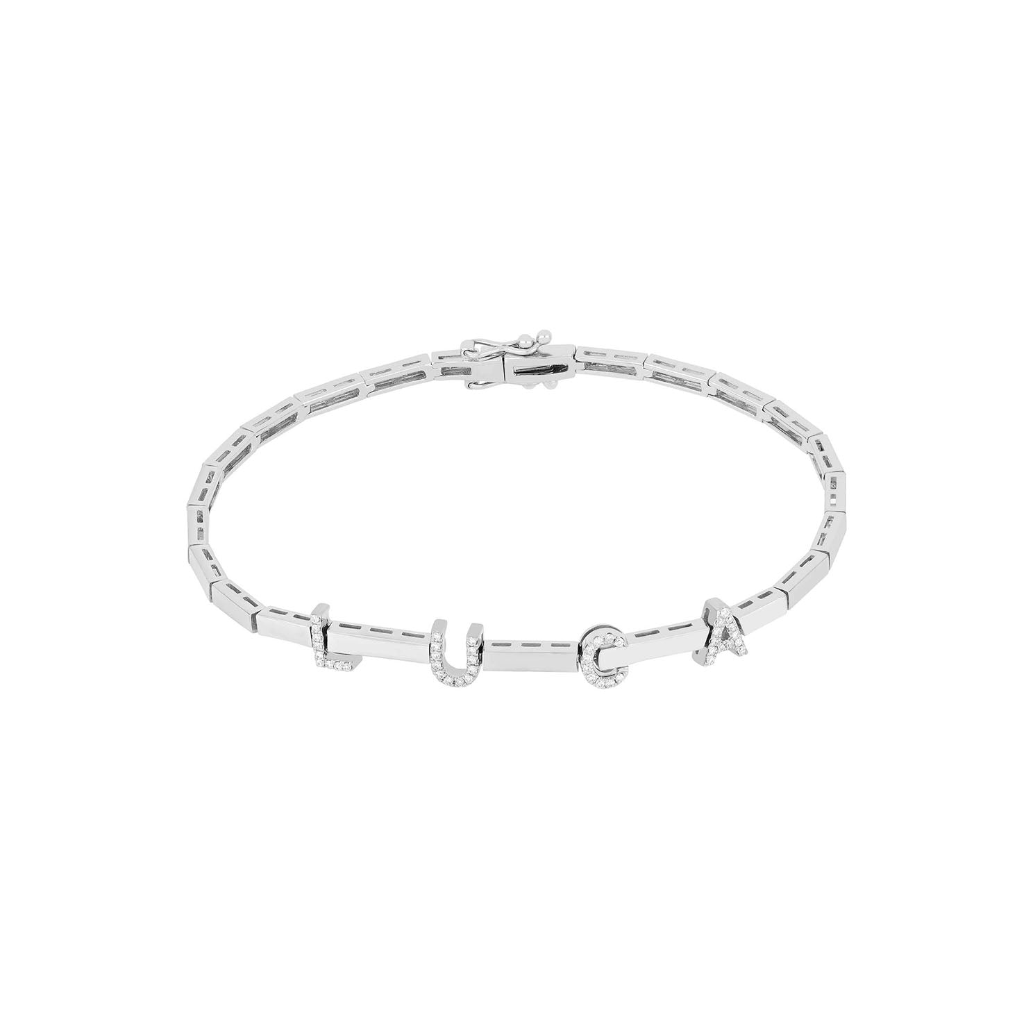 Gold & Diamond Name Eternity Bracelet