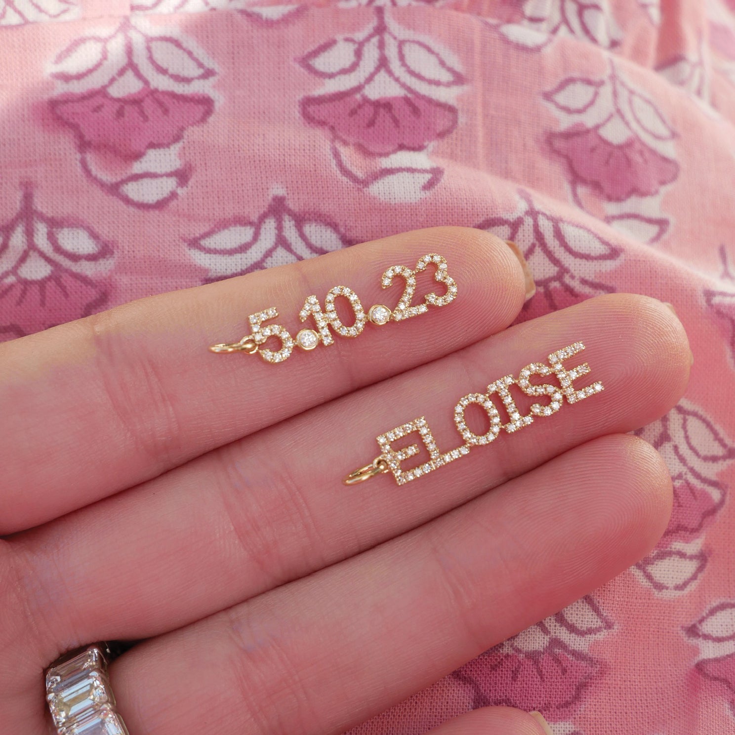 Diamond Name Necklace Charm