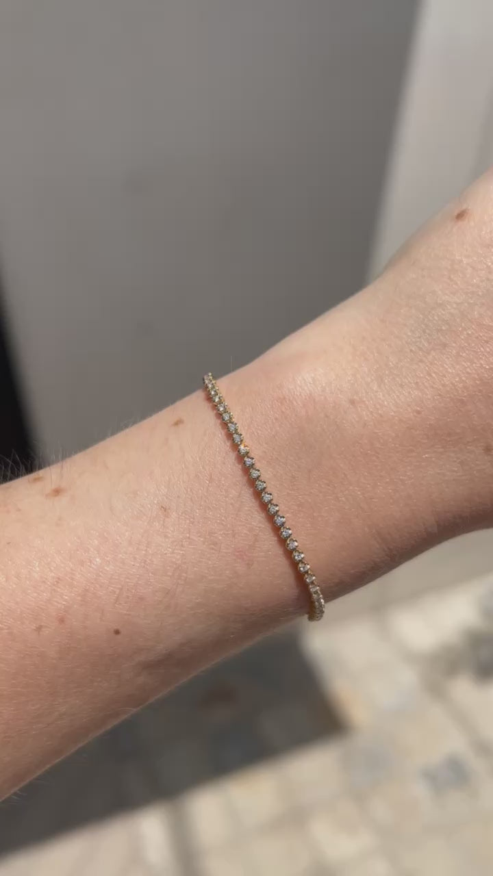 Diamond Segment Mini Link Bracelet | 14k Gold | EF Collection — EF  Collection®