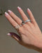 Diamond and Gold Double Cherry Blossom Ring