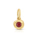 Ruby Birthstone Pillow Charm in 14k Yellow Gold