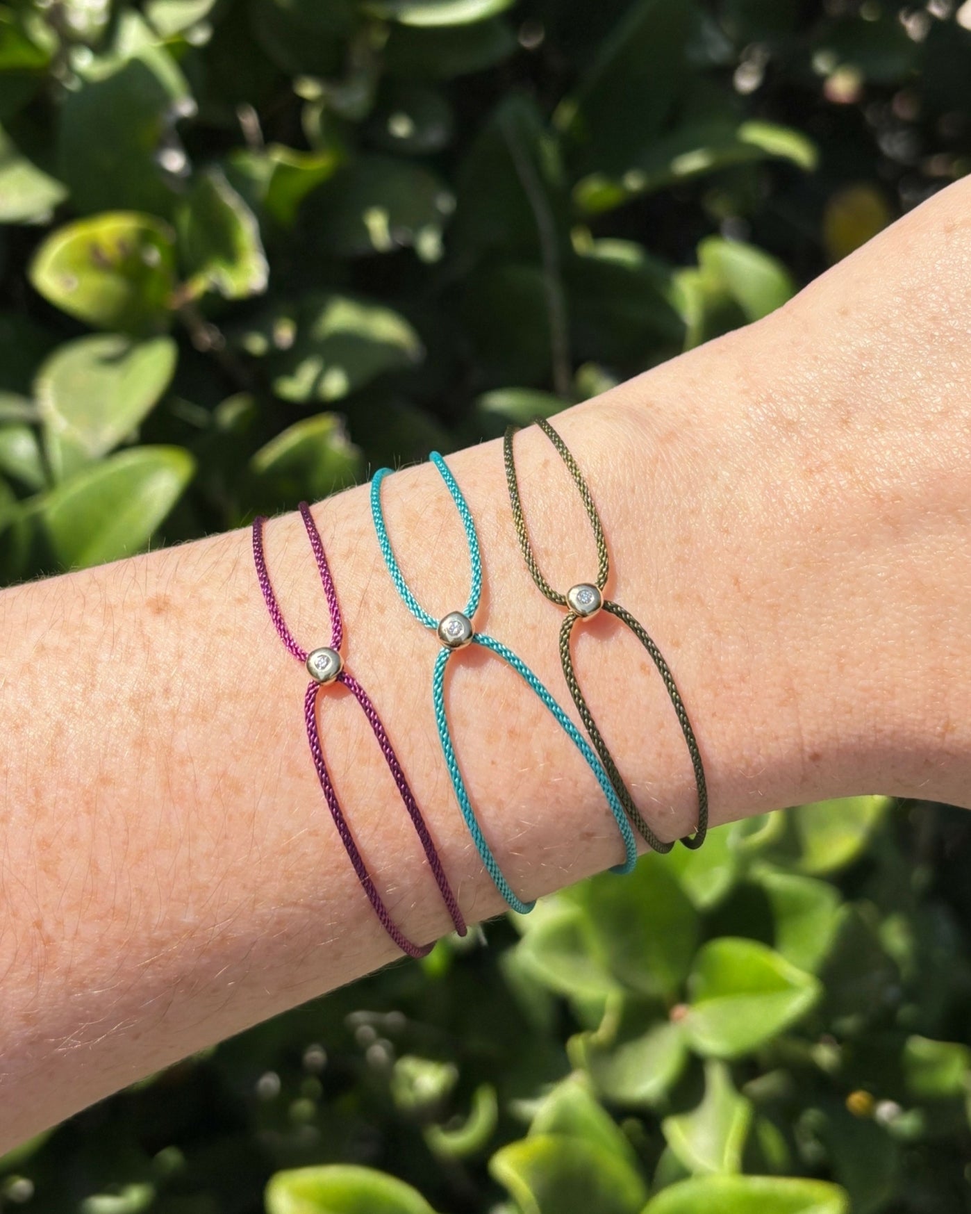 Diamond Dot Cord Bracelet