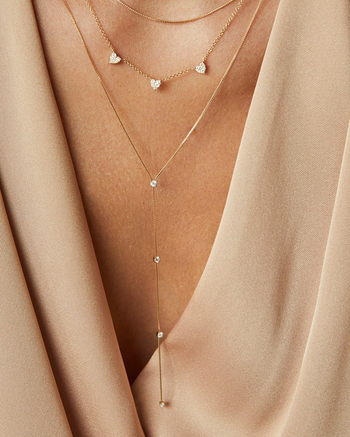 Diamond Callae Lariat Necklace