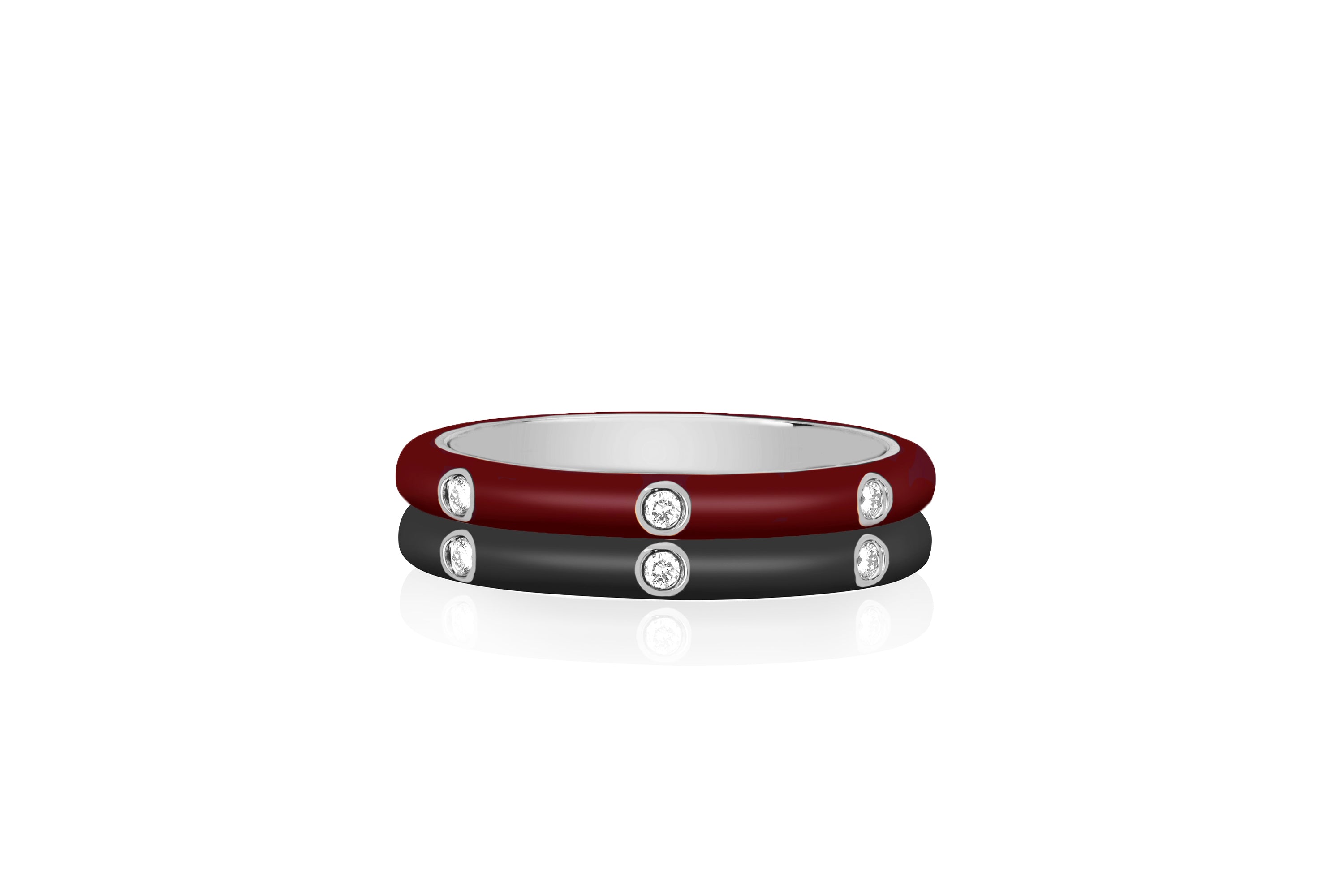 Wine & Slate Enamel Stack