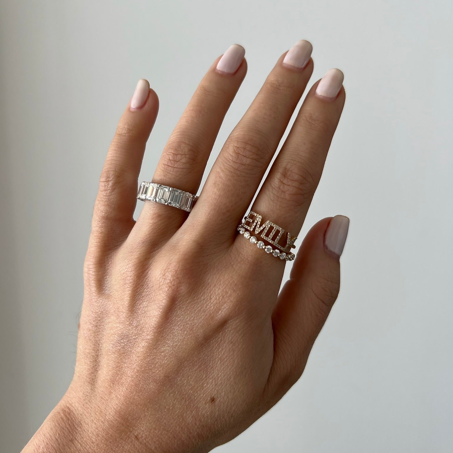 Diamond name ring sale
