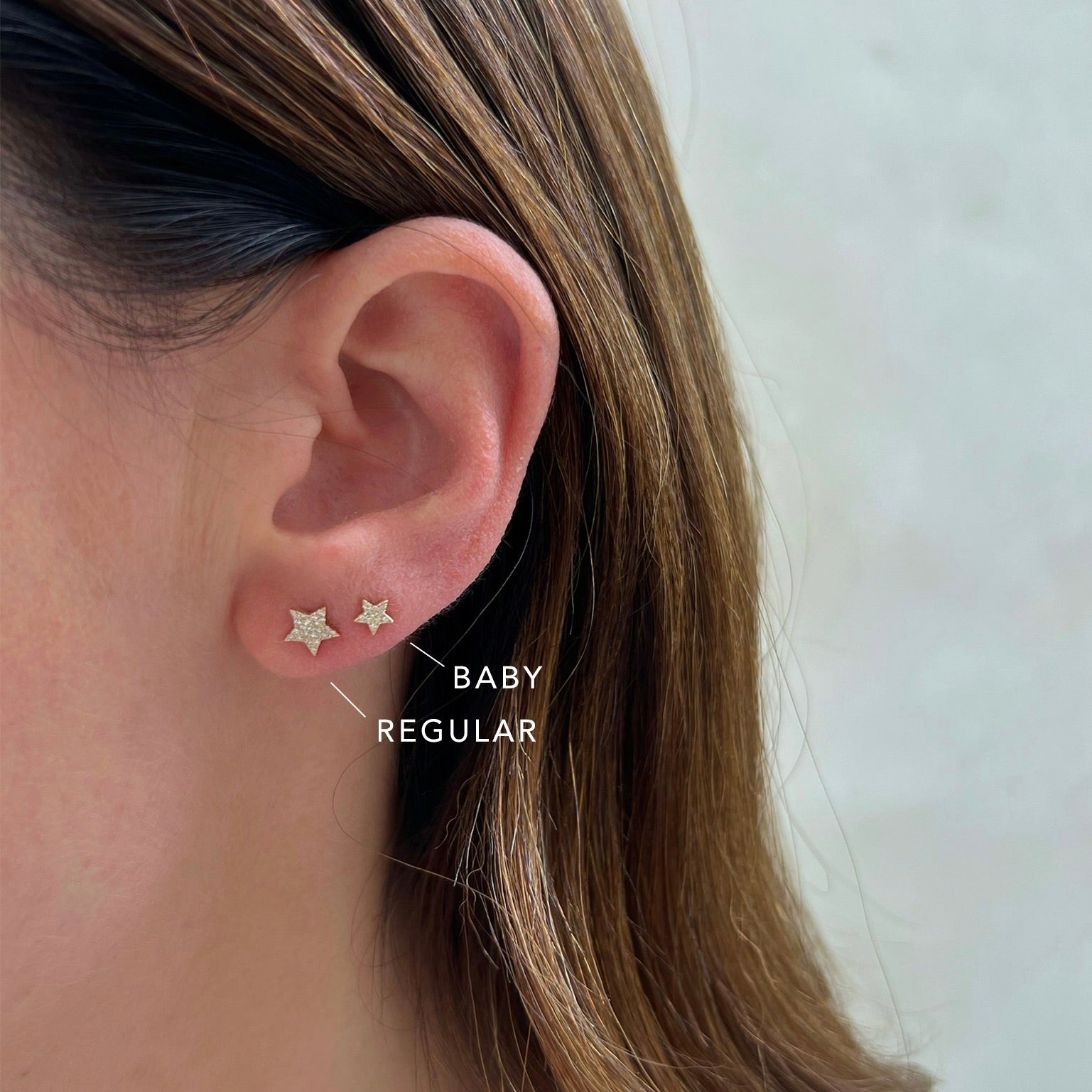 Star Stud Earring size comparison