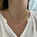 Mini Lola Chain Necklace in yellow gold on the neck