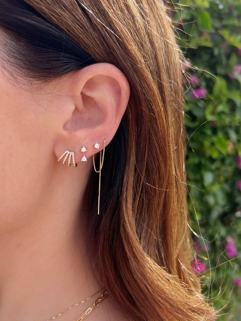 Threader shop earrings diamond