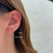 Diamond Mini Moon Stud Earring in 14k Yellow Gold Size Comparison with Mini and Regular Stud