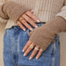 Mocha Cashmere Wrist Warmer styled 