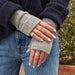 Light Grey Cashmere Wrist Warmer styled on the hand