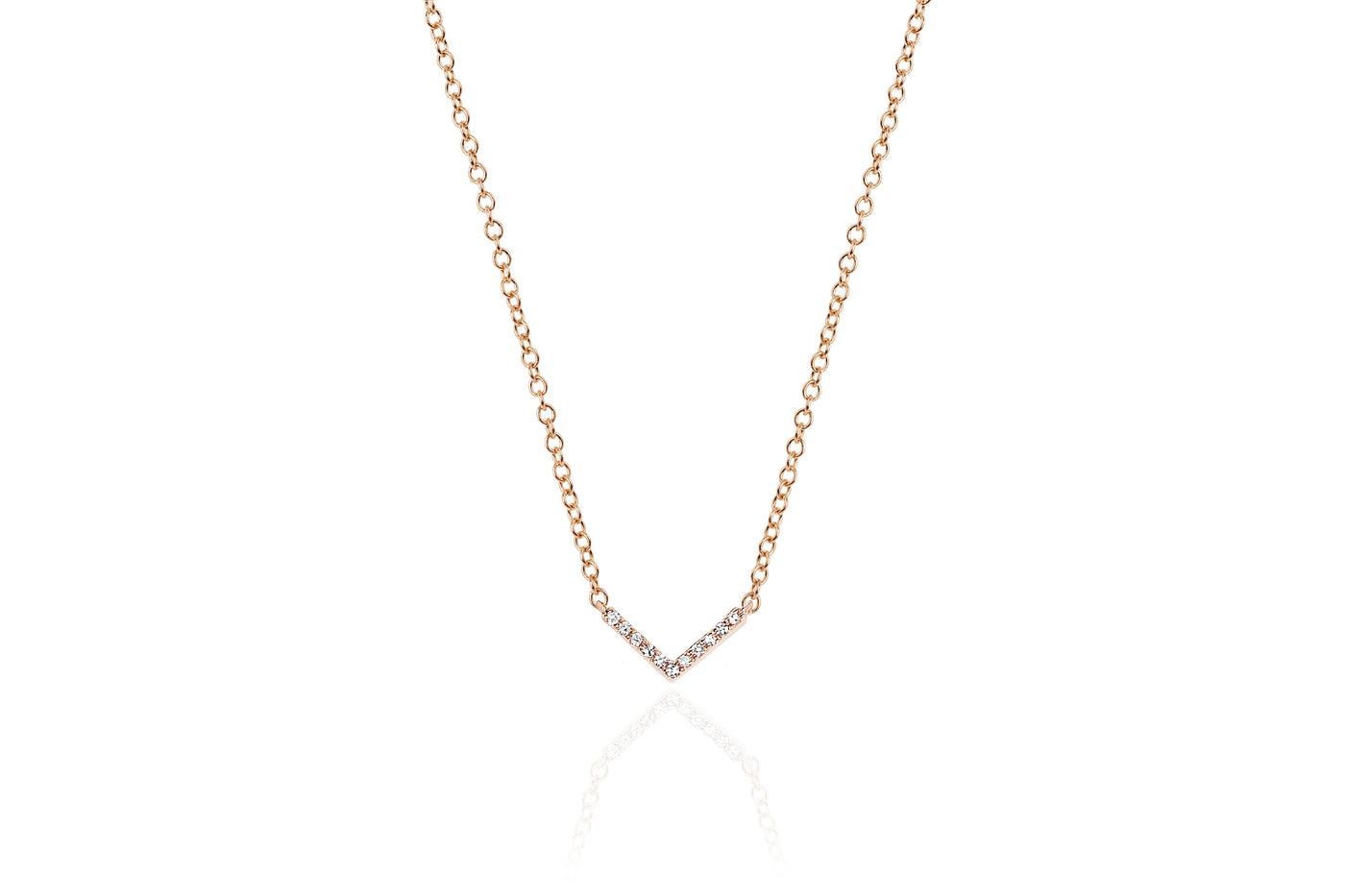 Diamond Mini Chevron Necklace