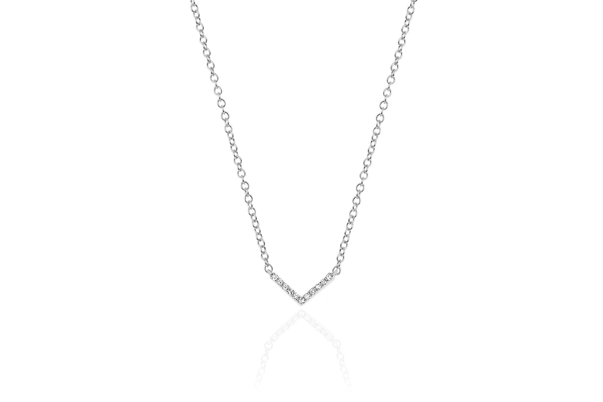 Diamond Mini Chevron Necklace