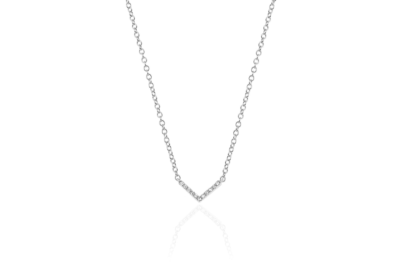 Diamond Mini Chevron Necklace