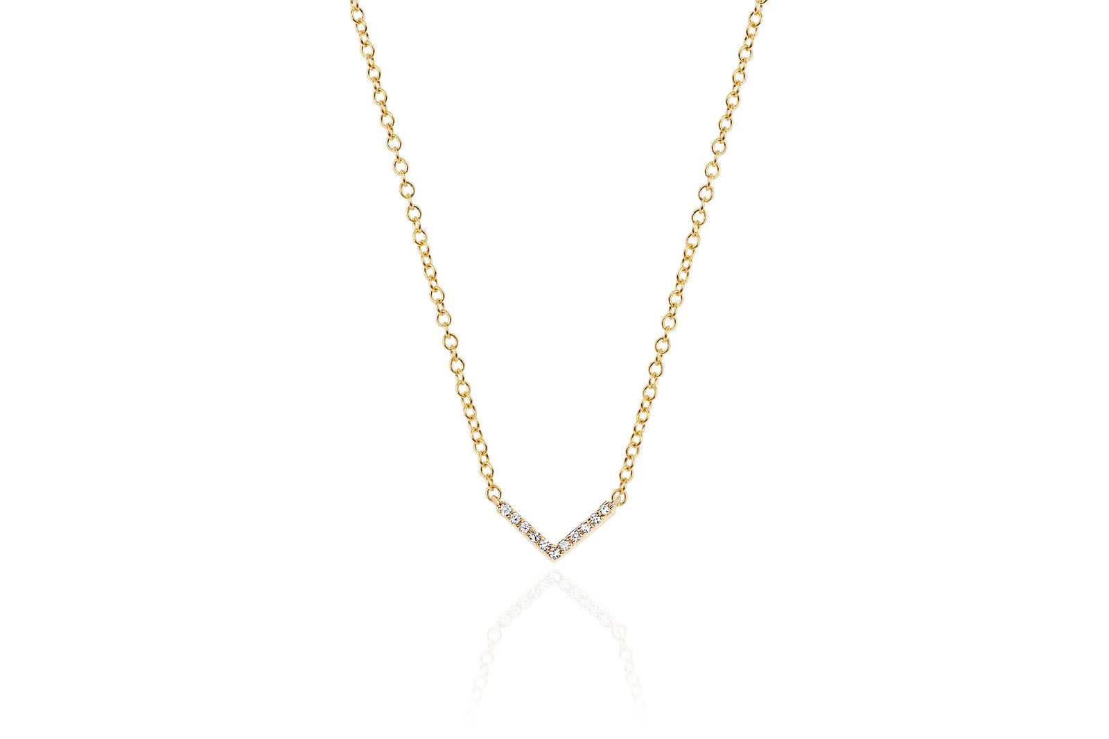 Diamond Mini Chevron Necklace