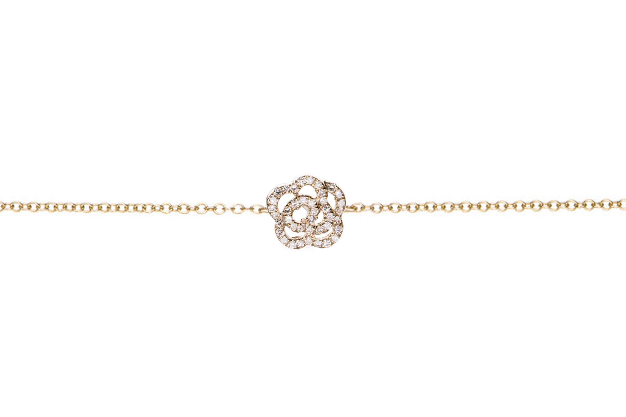 EF Collection Diamond Rose Chain Bracelet