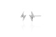 Diamond Mini Lightning Bolt Stud Earring in 14k white gold