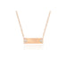 Diamond Double Triangle Mini Nameplate Necklace in 14k rose gold
