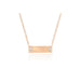 Diamond Double Triangle Mini Nameplate Necklace in 14k rose gold