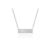 Diamond Double Triangle Mini Nameplate Necklace in 14k white gold