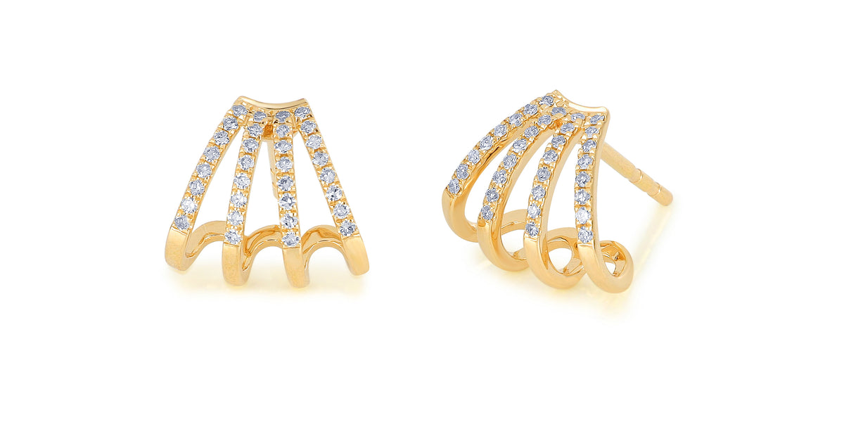 mi-ko様　14kgf 14k Gold Vermeil Ivy Leaf Huggie Earrings – The Sterling Link