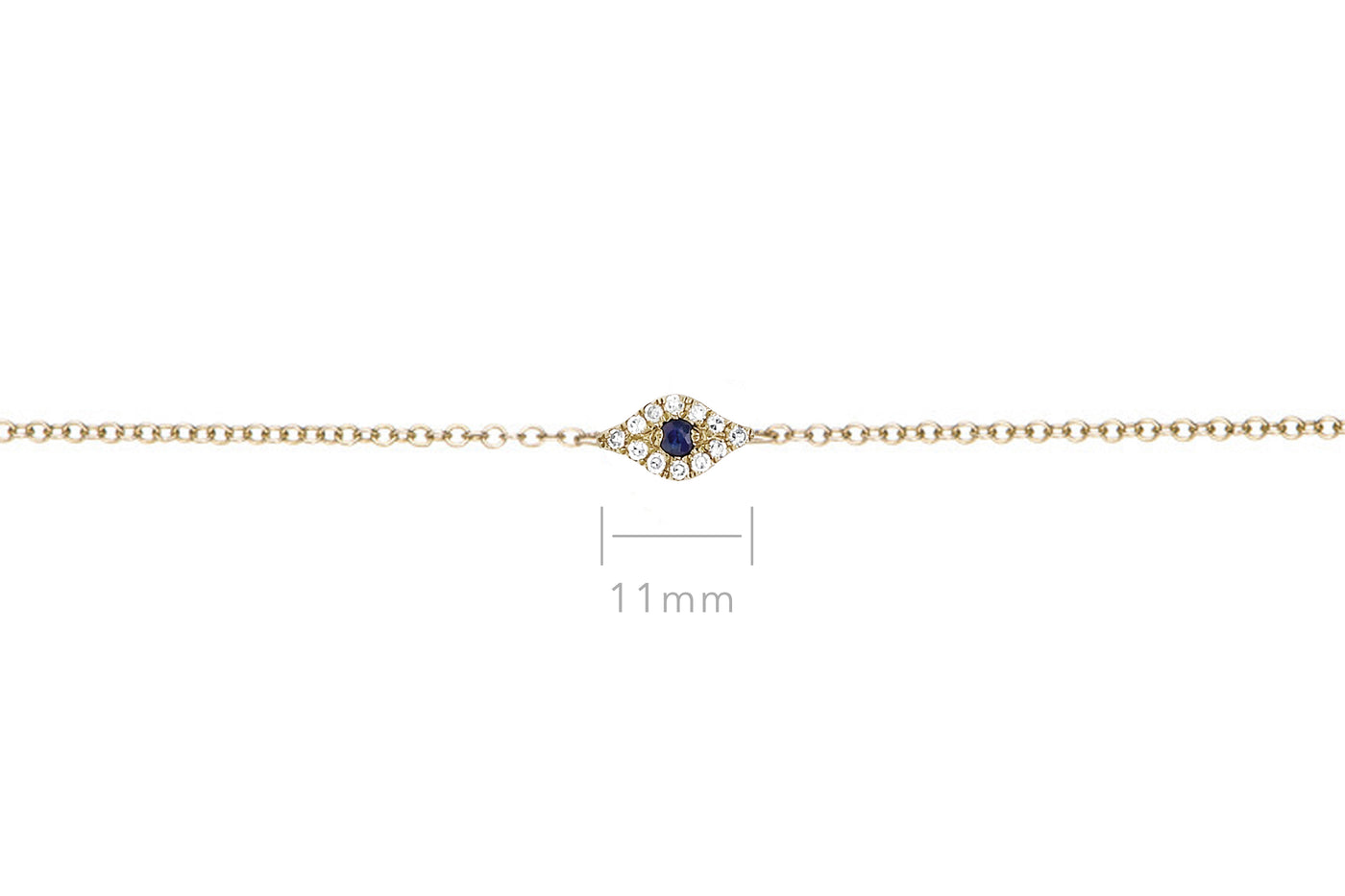 Diamond Evil Eye Chain Bracelet