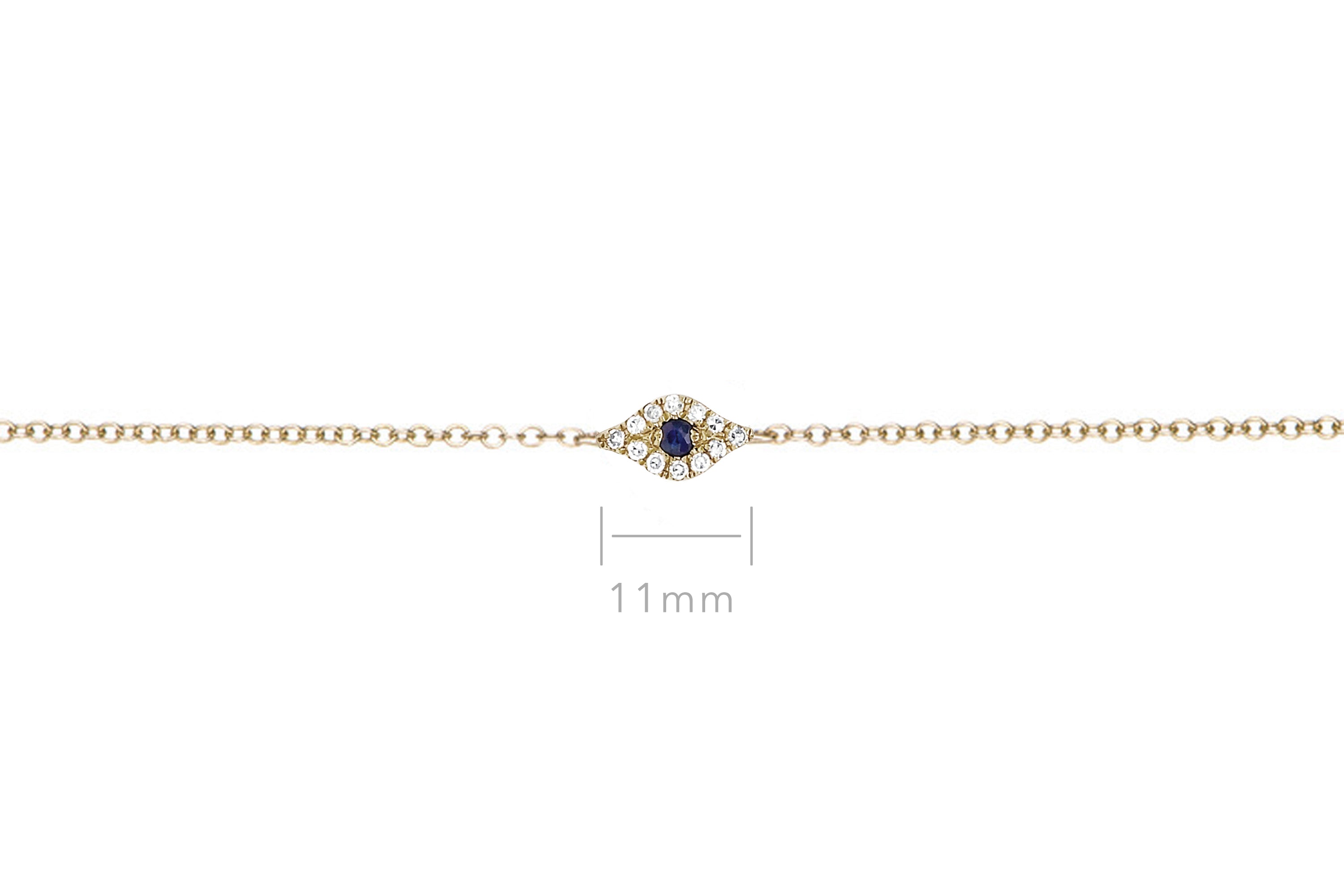 Diamond Evil Eye Chain Bracelet