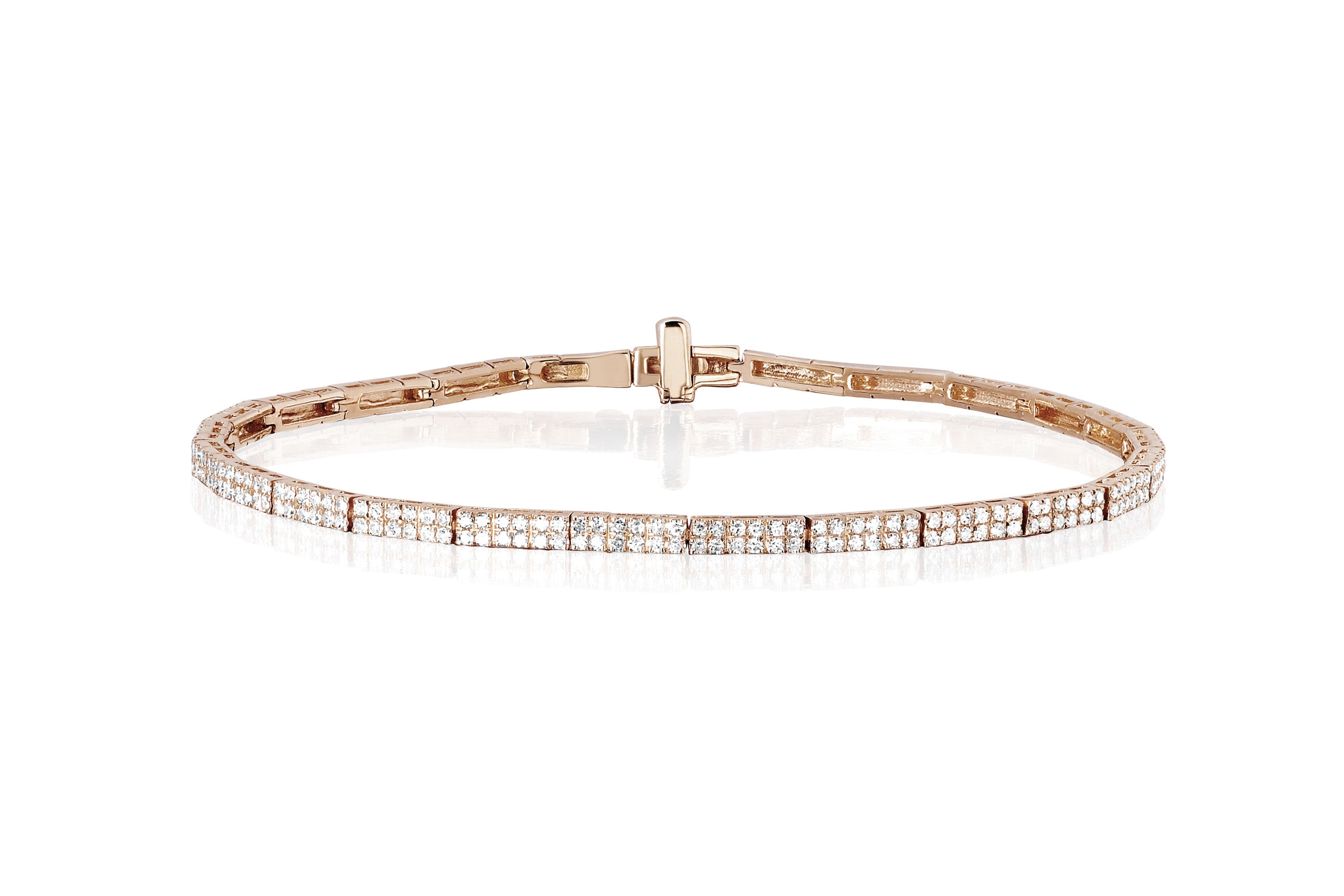 Diamond Double Row Eternity Bracelet