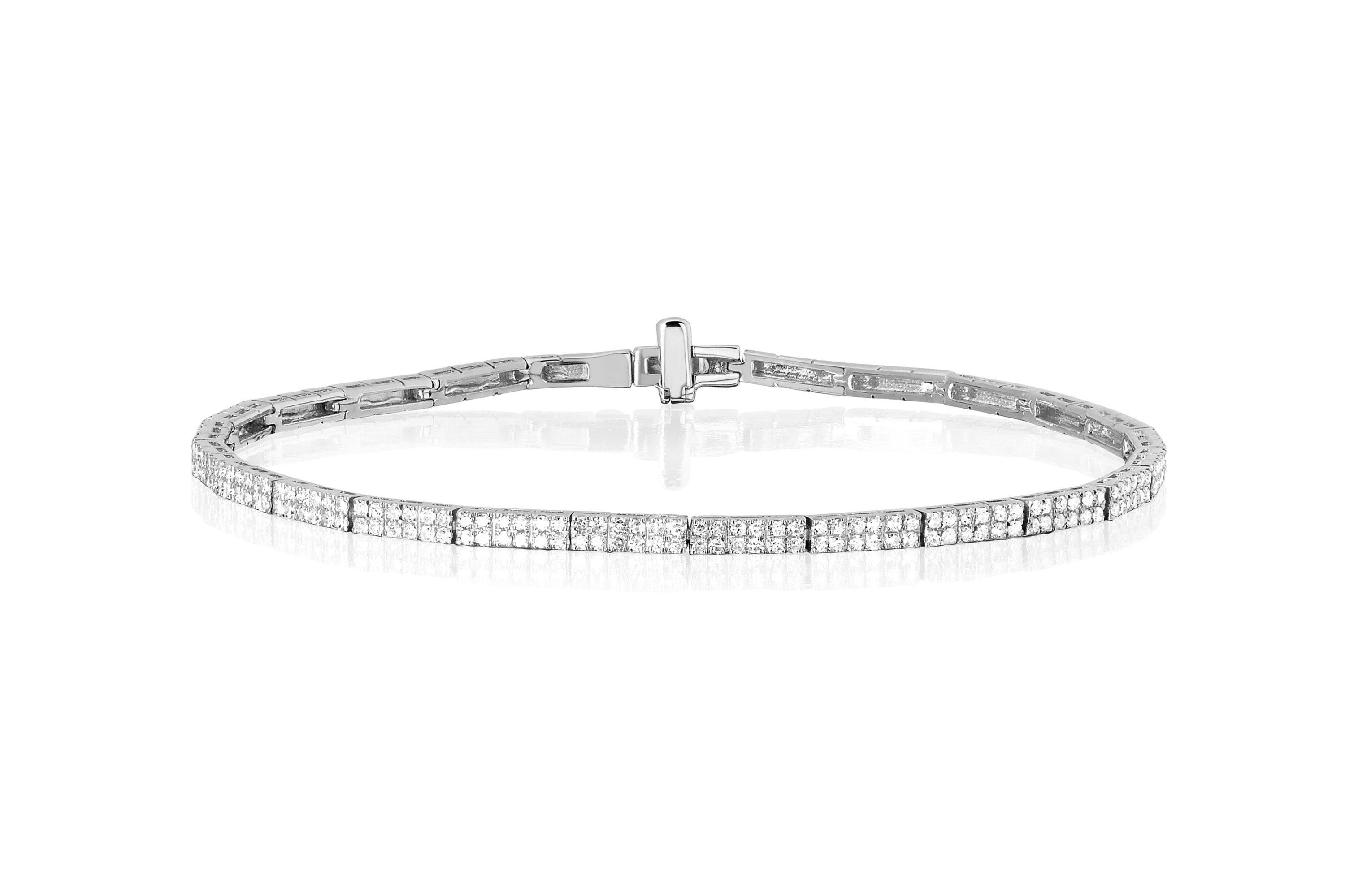 Diamond Double Row Eternity Bracelet