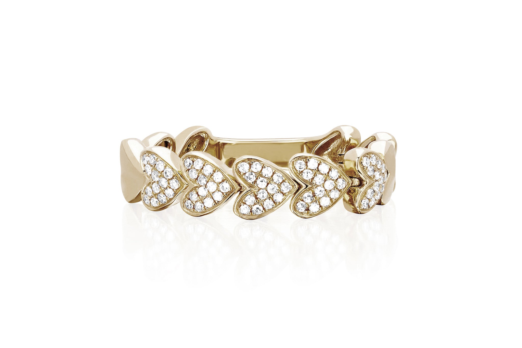 Heart link deals ring