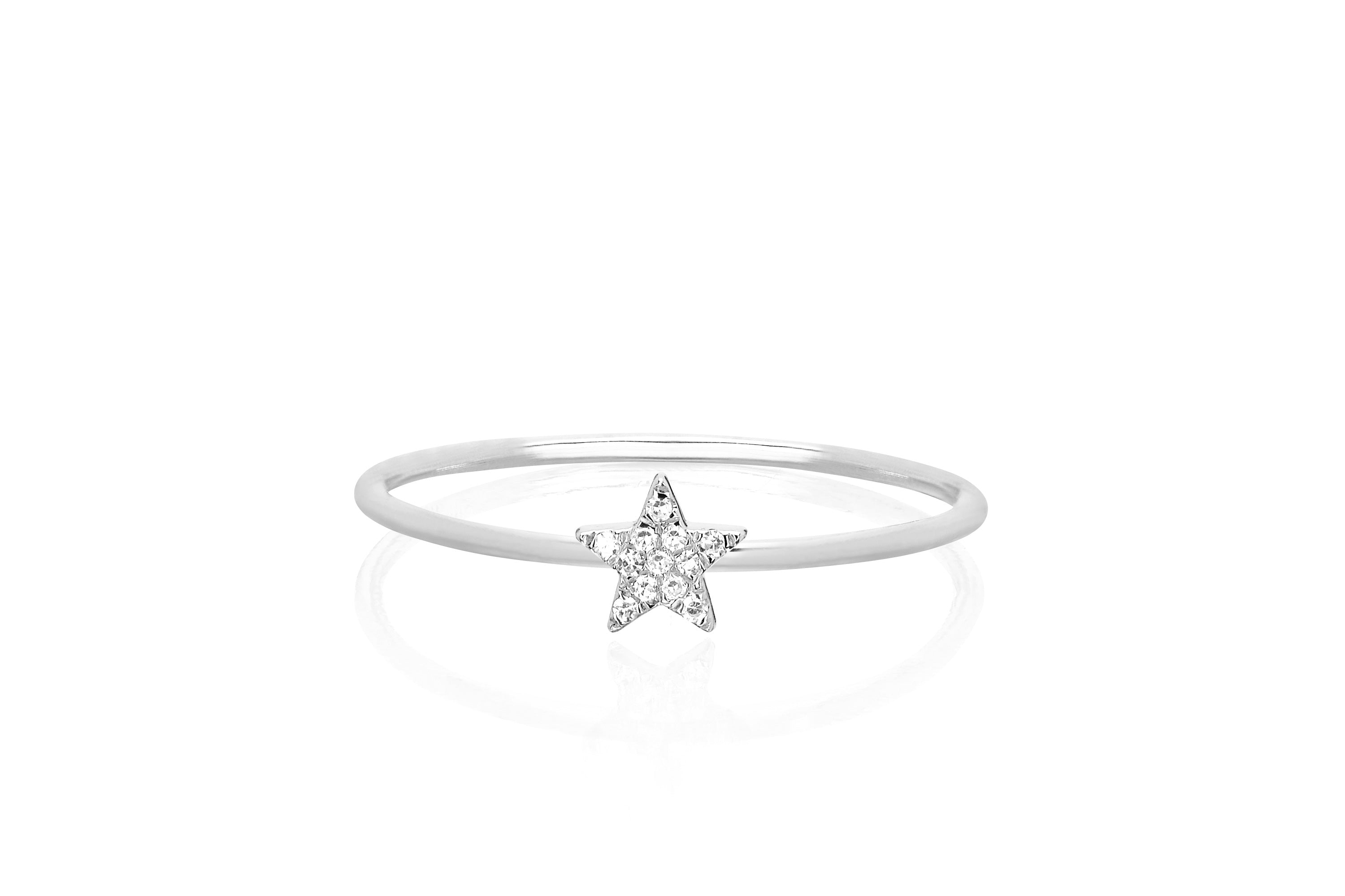 Diamond Mini Star Stack Ring