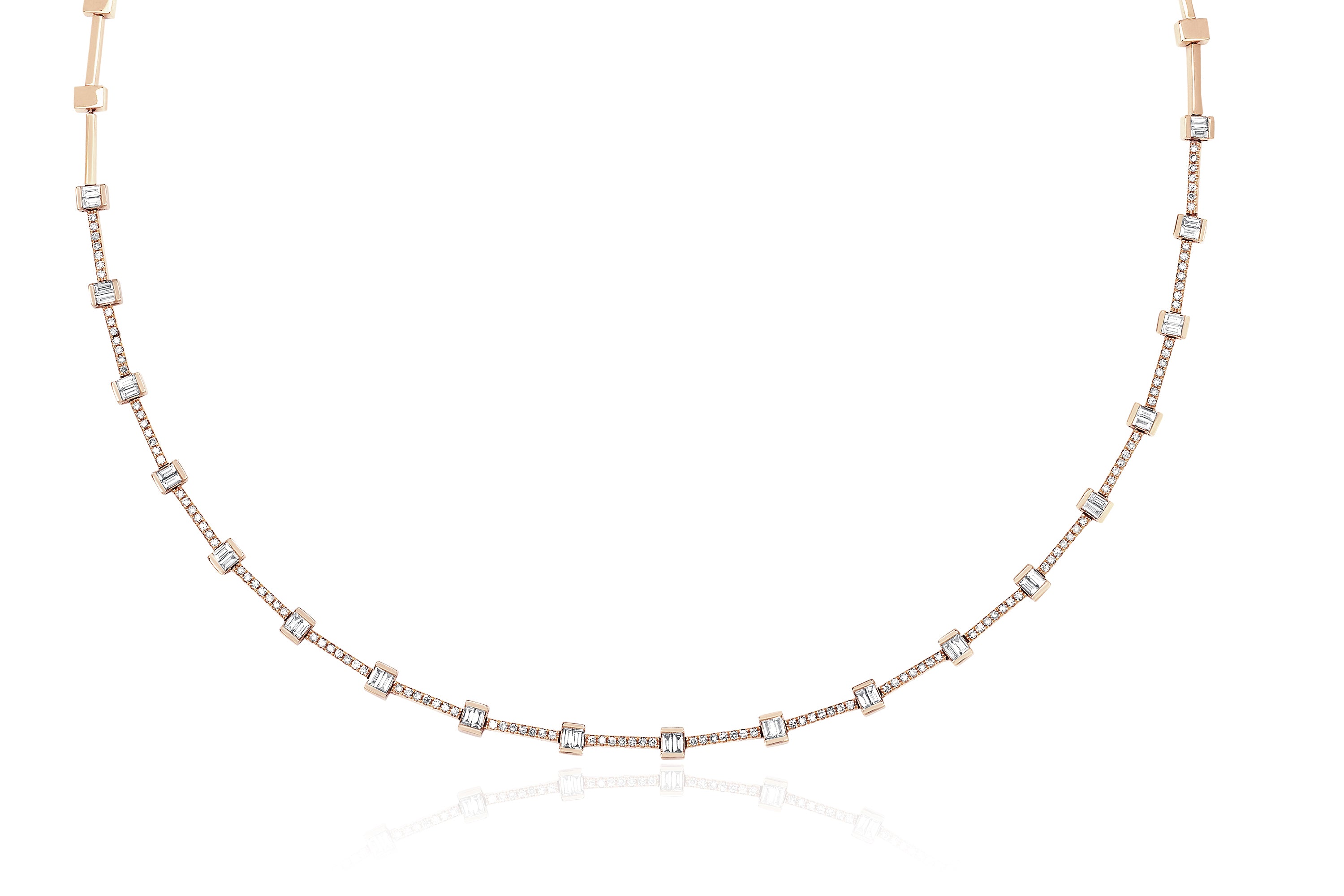 Diamond Baguette Eternity Necklace