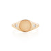 Diamond Baguette Signet Ring in 14k rose gold