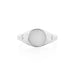 Diamond Baguette Signet Ring in 14k white gold