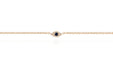 Diamond Evil Eye Anklet in 14k rose gold