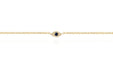 Diamond Evil Eye Anklet in 14k yellow gold