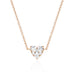 Full Cut Diamond Heart Choker Necklace in 14k Rose Gold