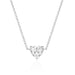 Full Cut Diamond Heart Choker Necklace in 14k White Gold