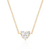 Full Cut Diamond Heart Choker Necklace in 14k Yellow Gold