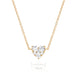 Full Cut Diamond Heart Choker Necklace in 14k Yellow Gold with Size Reference of 10mm pendant