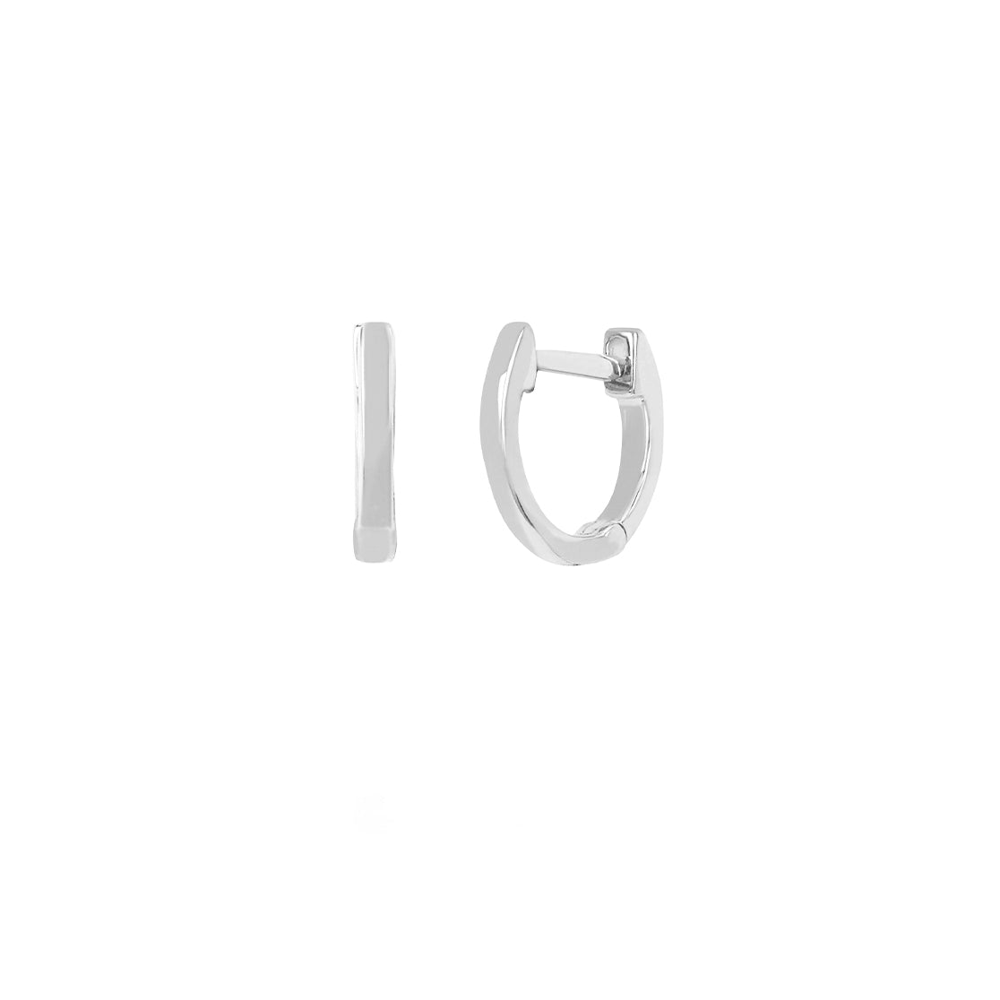 Gold Mini Huggie Earring in white gold