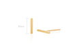 Gold Mini Bar Stud Earring in 14k yellow gold with size measurement of 8mm in height