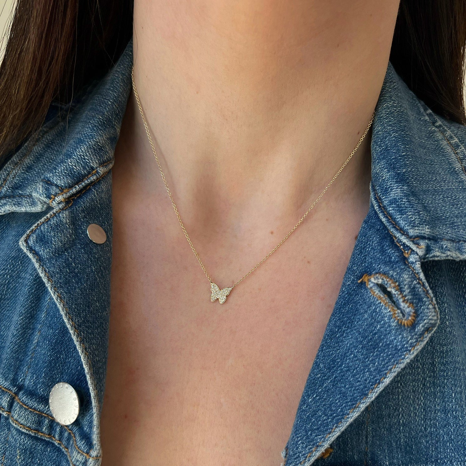 Diamond Butterfly Necklace — EF Collection®