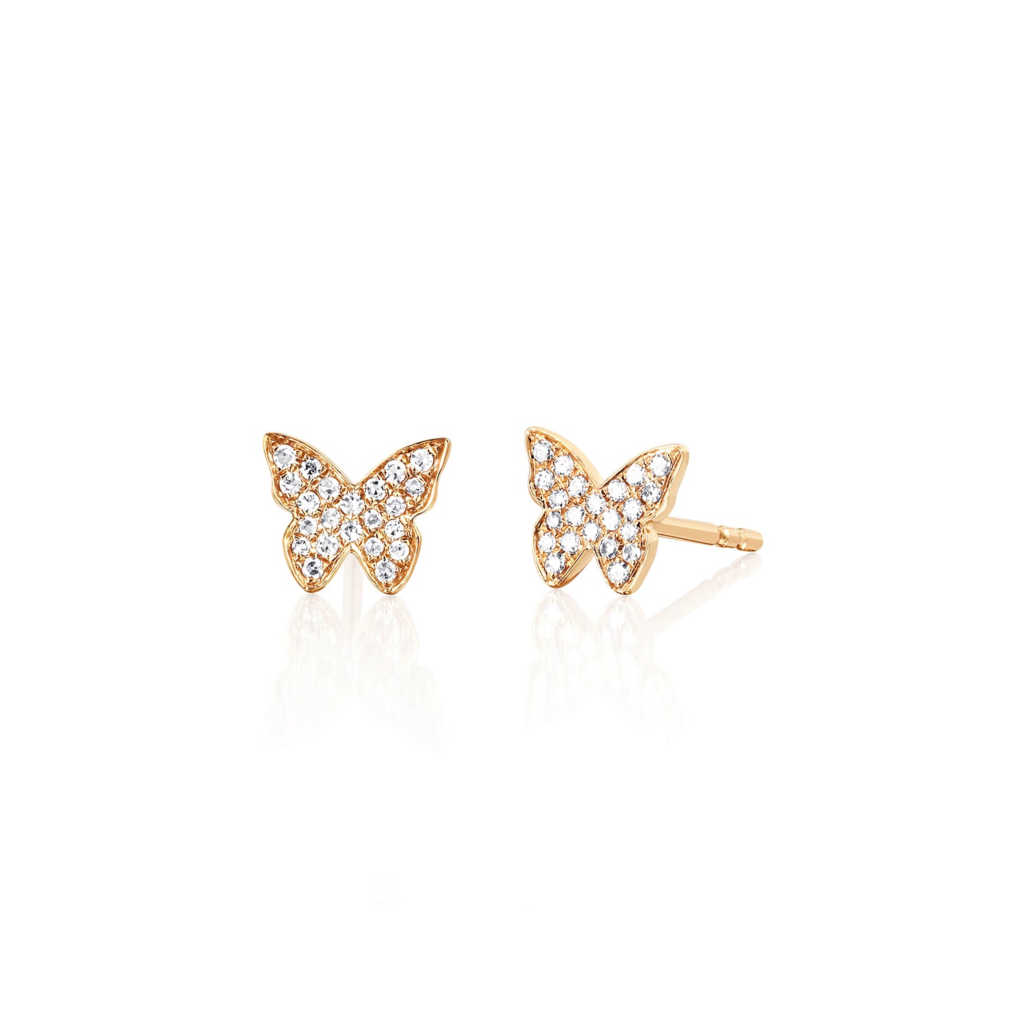 Diamond Butterfly Stud Earring