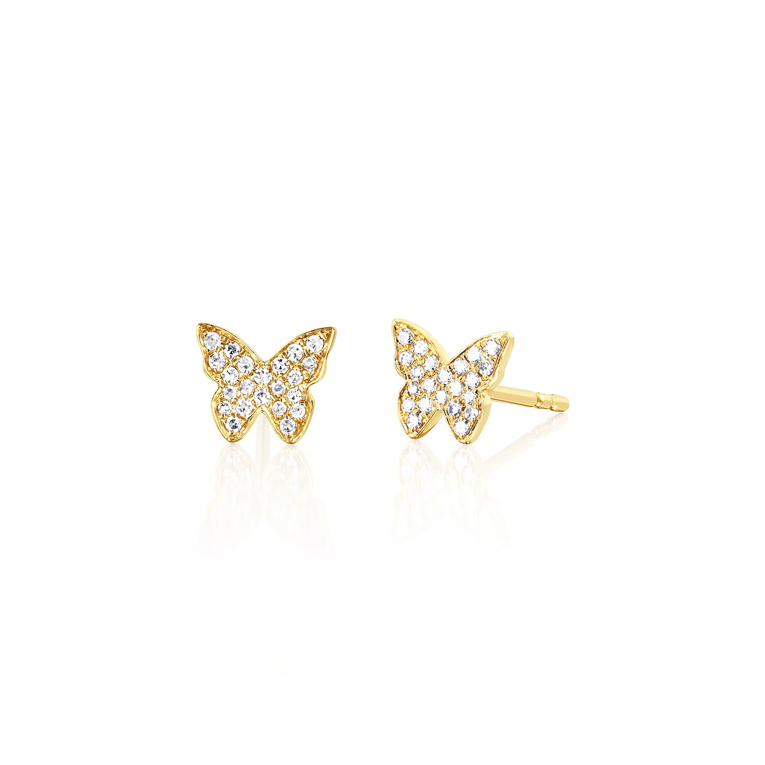 Gold and diamond butterfly earrings Clearance