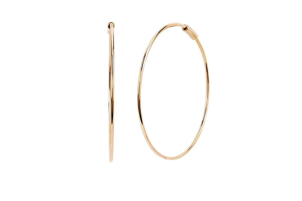 Essential Gold Hoop Earrings in 14k rose gold