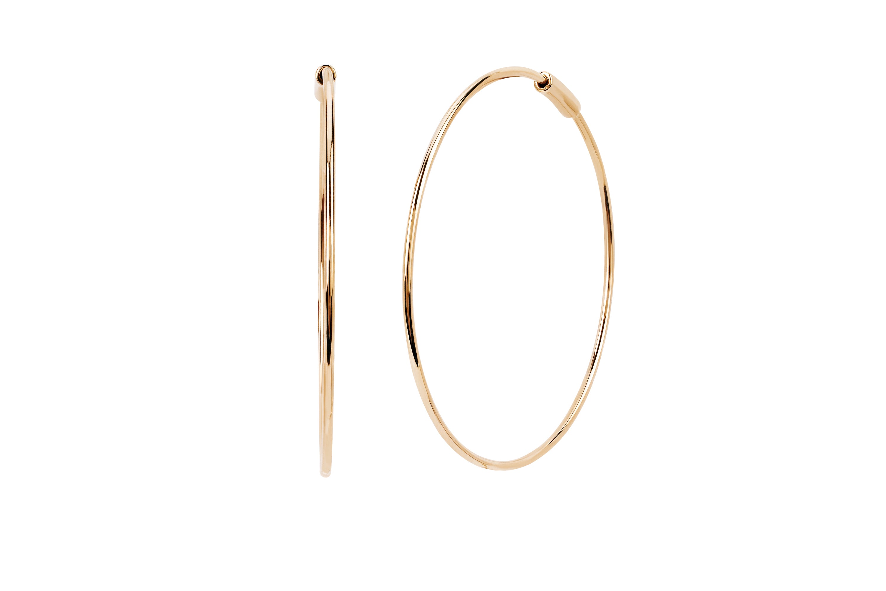 Essential Gold Hoop Earrings in 14k rose gold