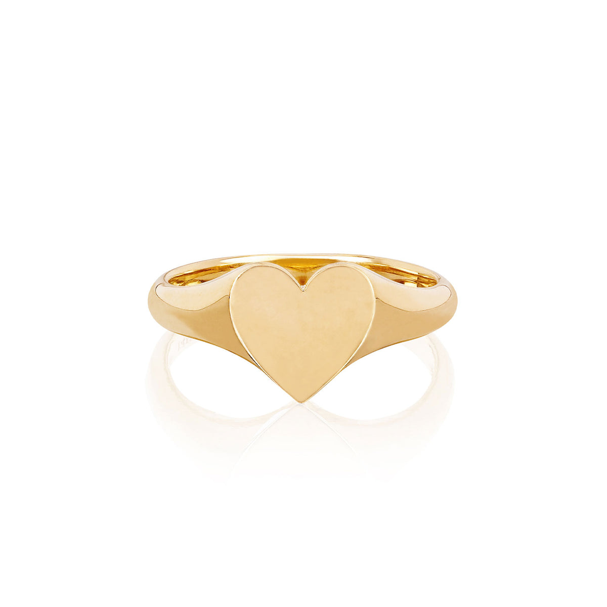 Gold Heart Signet Ring — EF Collection®