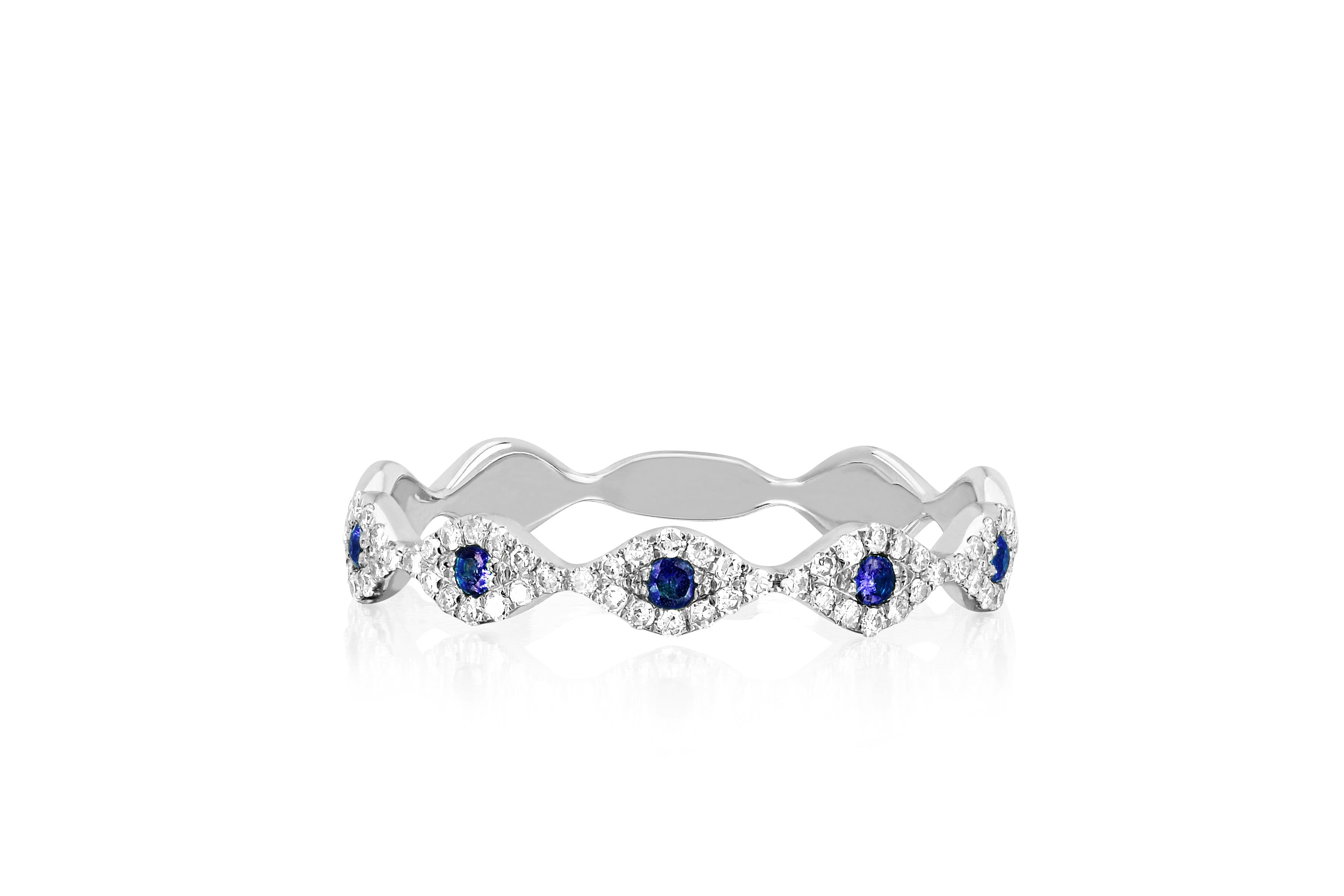 Diamond and sapphire stacking rings hotsell