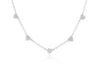 5 Mini Diamond Heart Necklace in 14k White Gold